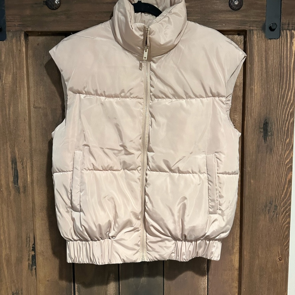 Love Token Light Tan Puffer Vest